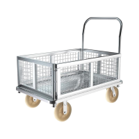 鸿启纳 围栏带框钢板折叠手推车配8寸大02承重约2000斤 HQN-DH305X 120*80cm (单位:件)