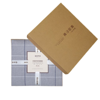 HOYO厚祐多功能毯索菲格纯棉毛巾毯被盖毯礼盒装灰色5510