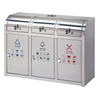 斯赞 不锈钢分类果皮箱垃圾箱 三分类115*36*82cm 个