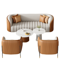 智叶舟接待沙发组合220*70*70cm(3+2单人+茶几)套