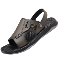 迪罗尼卡大码凉鞋男新款夏季软皮休闲沙滩鞋男士牛筋软底防滑两用凉拖鞋