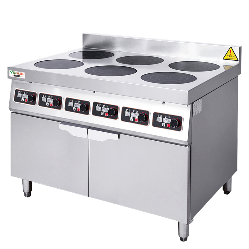 意黛斯YDS-5BZ6S商用多头电磁炉大功率煲仔炉 砂锅花甲米粉麻辣烫立式电磁灶六眼台式电磁煲仔炉6头5KW 304材质