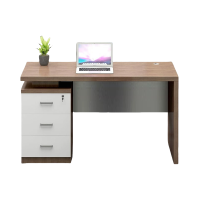 盛铁达 灰柚木色板式办公桌1400*700*750mm STD-XTBS11 张