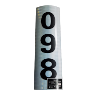 先围 粘贴式杆号牌 警示标识反光膜 150*450mm 个