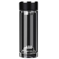 水宜生玻璃杯380ml双层速开鹅蛋杯高硼硅一健开启水杯G619