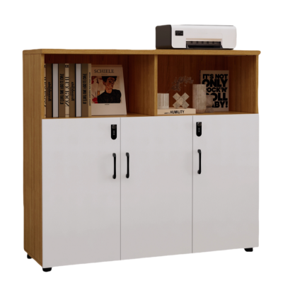 智叶舟矮柜文件柜三门柜120*40*109cm台