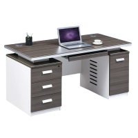 盛铁达 黑紫橡色板式办公桌1400*700*750mm STD-XTBS08 张