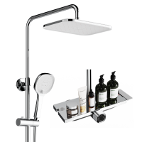 九牧(JOMOO)淋浴花洒套装枪灰家用除垢置物洗澡莲蓬头喷枪手持花洒淋浴器36667-917