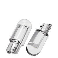 晗枫鸟 玻璃全透明LED车灯T10示宽灯COB汽车灯泡改装灯LED牌照灯插泡通用 个