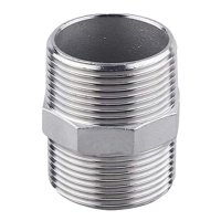 伟鹏双兴 304不锈钢六角对丝 DN50(2寸) 个