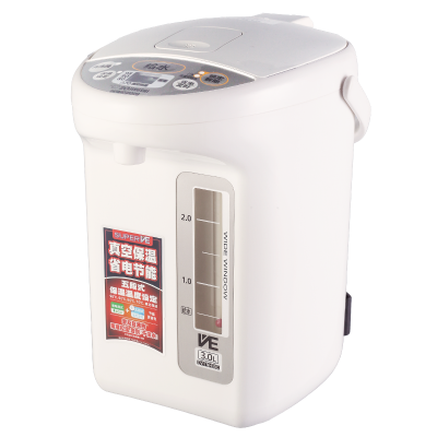 象印(ZOJIRUSHI)电热水瓶CV-TNH30C底盘加热按键式控制304不锈钢涂层内胆电动出水便捷高效3L 白色