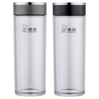 希诺塑料杯400ml大容量便携水杯XN-8089(颜色随机)