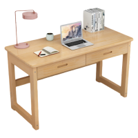伟樽实木书桌学习桌双抽100*60*75cm张