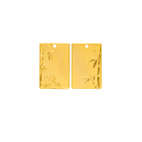 Goldbear 黄金竹节无事牌 足金9999节节高升 收藏送礼投资自用送男友