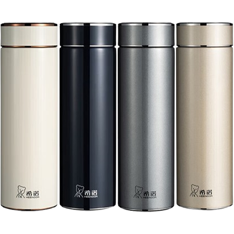 希诺保温杯360ml不锈钢带滤网泡茶杯XN-5658(颜色随机)