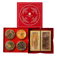 半山农人参六宝礼盒225g人参红参石斛花胶羊肚菌鹿茸滋补送礼长辈