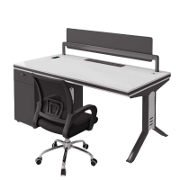 铭思达办公桌1.2米单人含椅套