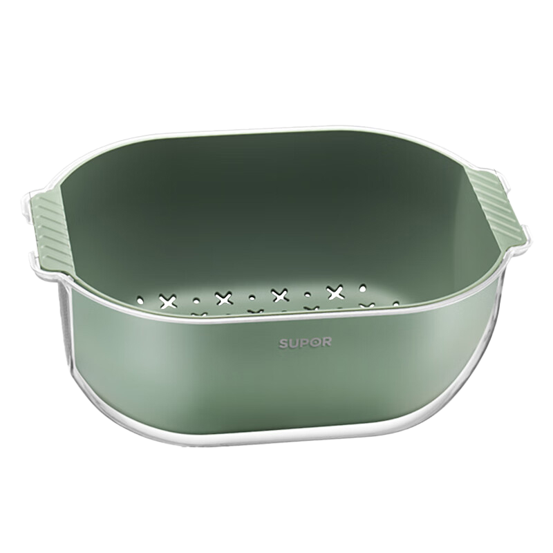 苏泊尔(SUPOR)双层沥水篮·大号 草木绿KGF31AF10