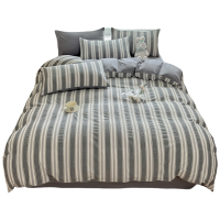 铭思沃四件套1.5*2.0m床 灰条纹 套