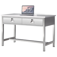 质凡 304不锈钢1.2米五斗一空键盘款办公桌 /ZF-BXG025/1200*600*750mm