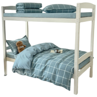 铭思沃三件套1.2*2.0米床 蓝格 套