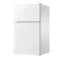美的(Midea)88升迷你双开门小冰箱BCD-88CM白色 租房宿舍办公室小型家用双温可冷冻冷藏节能 以旧换新苏宁自营