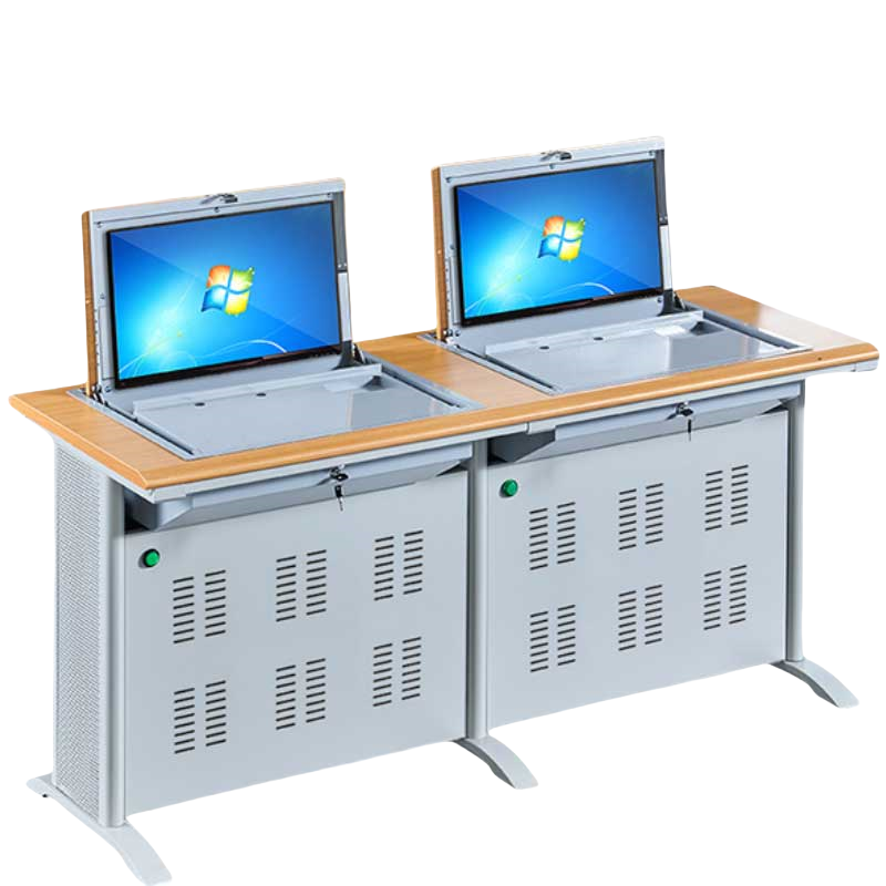 铭思达翻转电脑桌双人位张