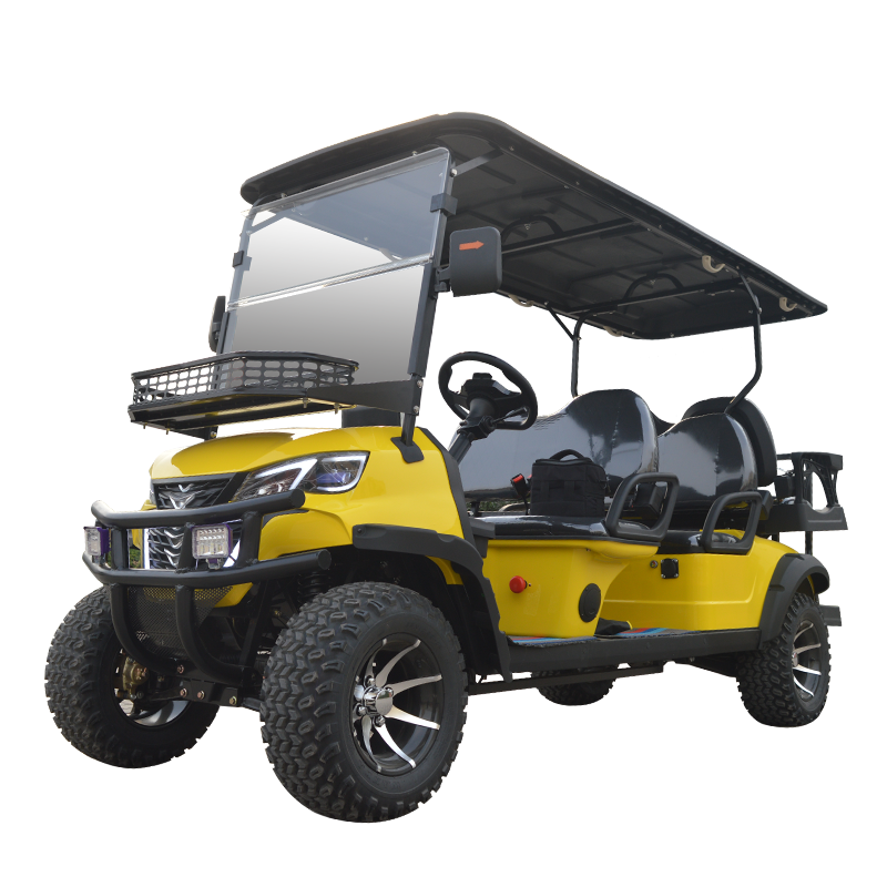 雷宾电动高尔夫球车观光车四轮巡逻车学校物业医院景区旅游电瓶摆渡车6座新式巡逻车营区看房车