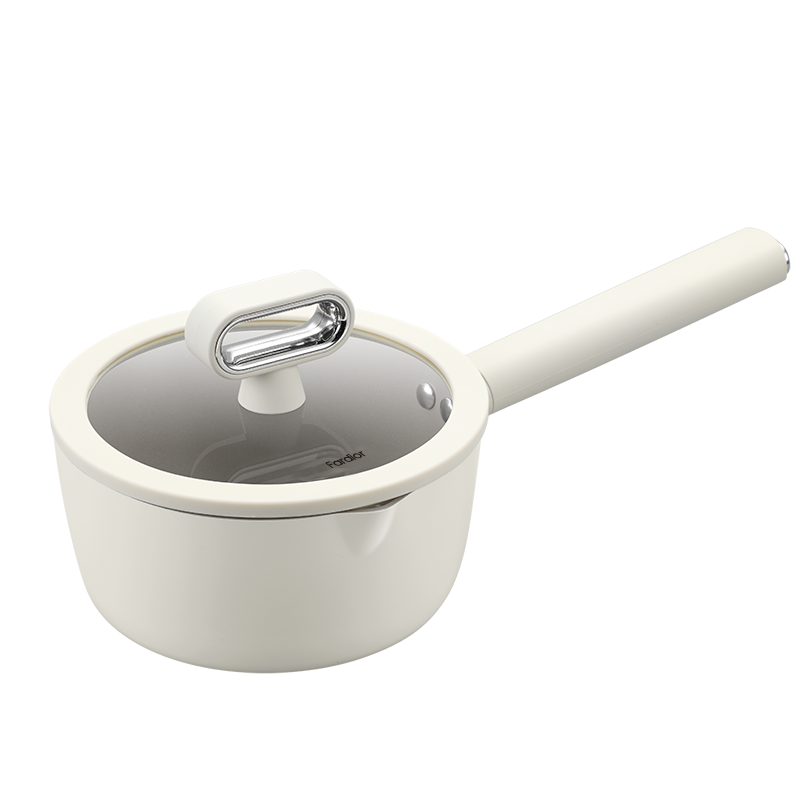 法迪欧北欧系列奶锅18cm内外陶瓷不沾0氟健康抑菌锅具宝宝辅食锅