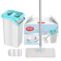 美丽雅刮刮乐拖把不锈钢材质超细纤维拖把头国产高效清洁刮洗一体设计