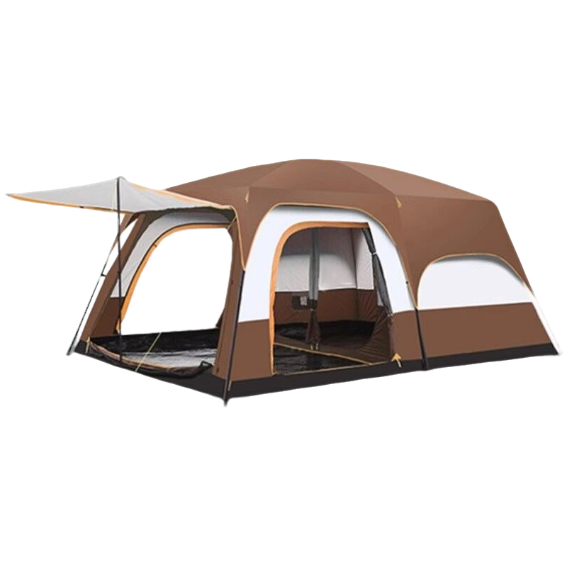 劲脉 户外野营帐篷 咖啡色-330*210*180CM 顶