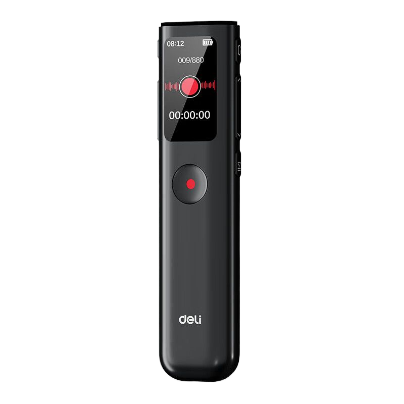 得力录音笔 录音神器 便携式随身 录音设备专业录音 超长待机 小型录音机学习会议培训远程听录器MP306