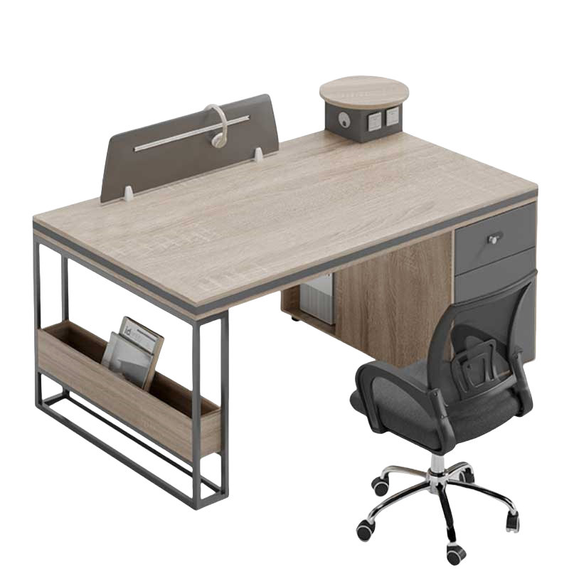 铭思达办公桌1.4米单人位含椅套