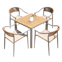 攸形户外桌椅80*80cm+4椅套