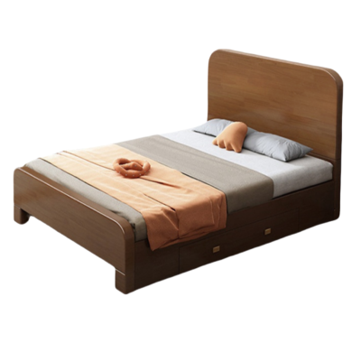 华立伟 实木高箱床+床垫套装120*200cm套