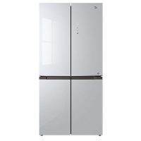 美的十字对开四门风冷无霜一级能效双变频净味玻璃面板电冰箱BCD-460WSGPM 山脉灰-石迹