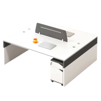 铭思达职员桌1.4米双人位含柜套