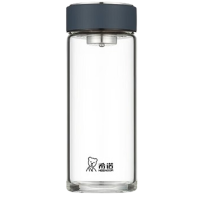 希诺单层玻璃杯410ml带滤网防爆大容量水杯XN-1202