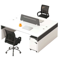 铭思达职员桌1.2米双人位含柜椅套