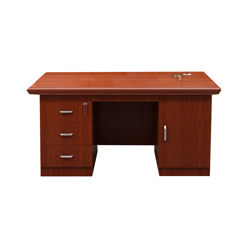 凌美盛 办公桌油漆木质贴皮单人桌1.6米LMS-17/张