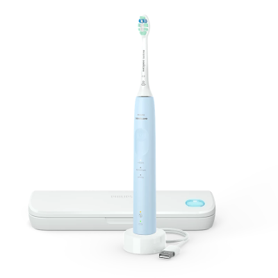 飞利浦(PHILIPS) 电动牙刷 成人情侣款送男女友礼物 护龈系列3种模式7倍清除牙菌斑 蓝色HX3697/22