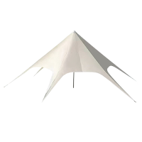 劲脉 天幕单峰帐篷 米白色-单峰6*6*3M 顶