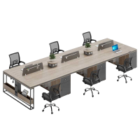 铭思达办公桌4.2米六人位含椅套