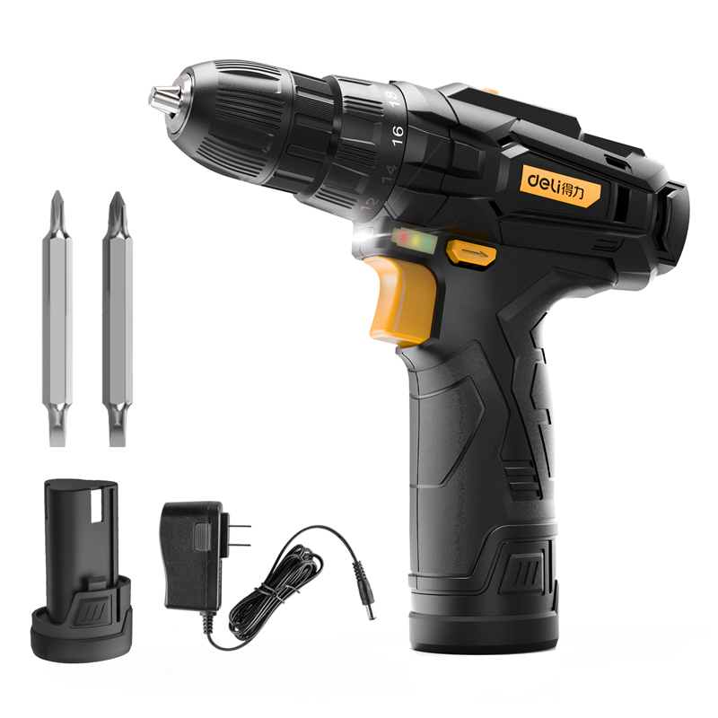 得力锂电钻充电手电钻电池大功率电动工具螺丝刀批家用手持电起子