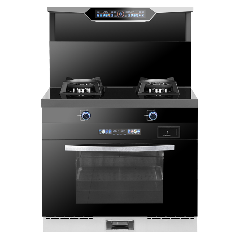 旺厨好太太 1000mm新款大尺寸集成灶 自动清洗侧吸下排式烟机一体灶油烟机燃气灶消毒柜家用烟灶消一体语音声控 液化气