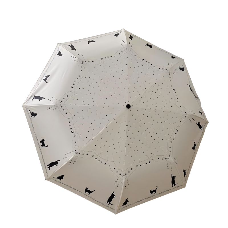 至桓牌 ins星空猫咪雨伞太阳伞晴雨两用黑胶防晒防紫外线遮阳伞学生女 把