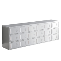 铭思达不锈钢鞋柜单面18门个