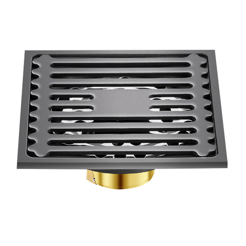 精铜枪灰色地漏304不锈钢防臭器卫生间通用阳台洗衣机两用浴室长条隐形地漏