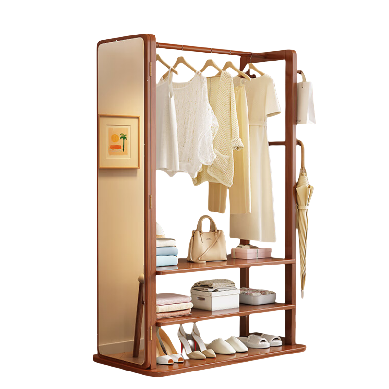 铭思达实木衣帽架