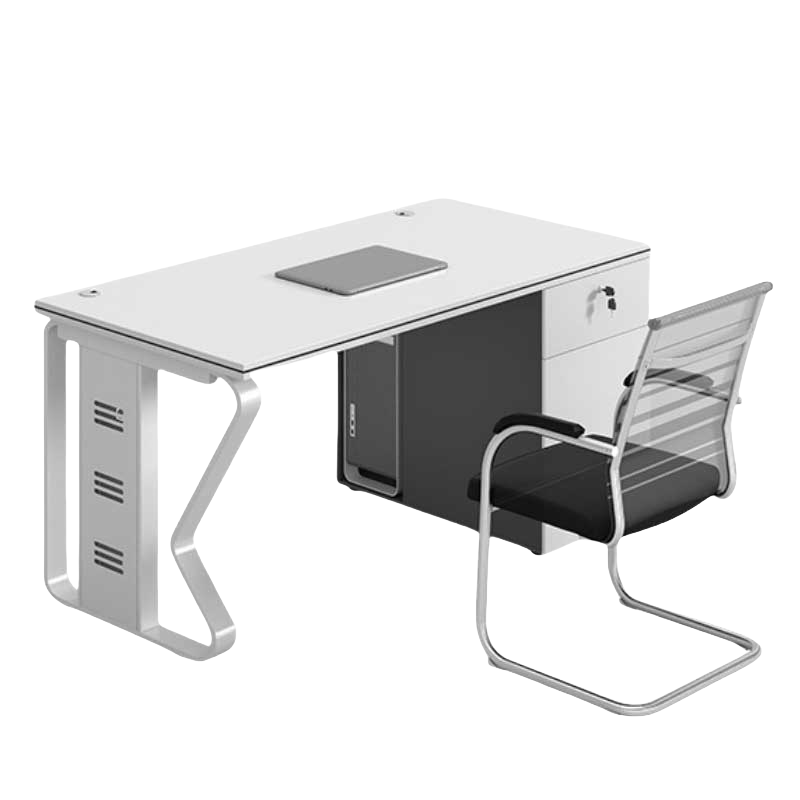 铭思达职员办公桌单人位含柜椅套